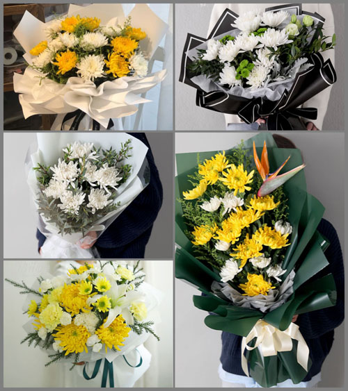 广东梅州市丰顺县北斗镇茜坑村白事花束代送